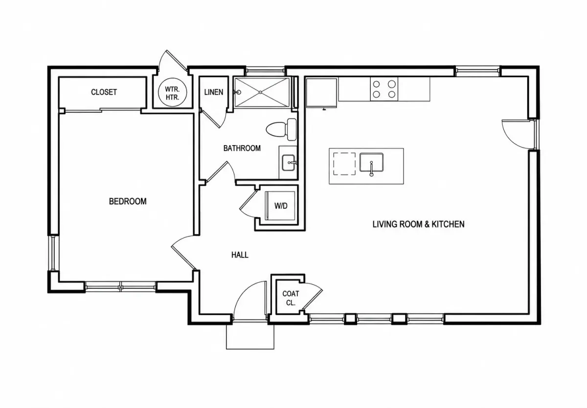 Los Altos 854 floor plan, simplified redraw